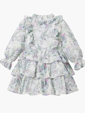 Disney x Jane and Jack Ruffle Dress Alice in Wonderland Tier Floral Pastel Print